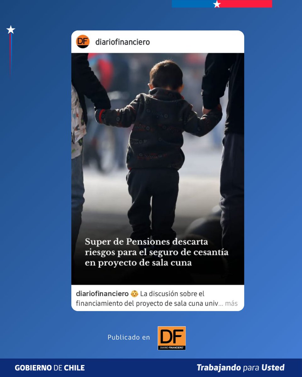 MinistroRau's tweet photo. Valoramos la exposición hecha en el Congreso por la @Superpensiones que recoge el @DFinanciero.

Lo hemos dicho claramente: el modelo de financiamiento que proponemos en el proyecto de Sala Cuna Universal no pone en riesgo la sostenibilidad de los fondos del Seguro de Cesantía. https://t.co/FBj6LCKD4M