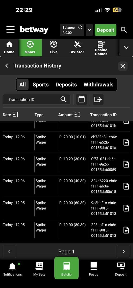 STINO_ANDRETTI's tweet photo. @betway_za all my money taken. How is this possible https://t.co/6JGBpERWij