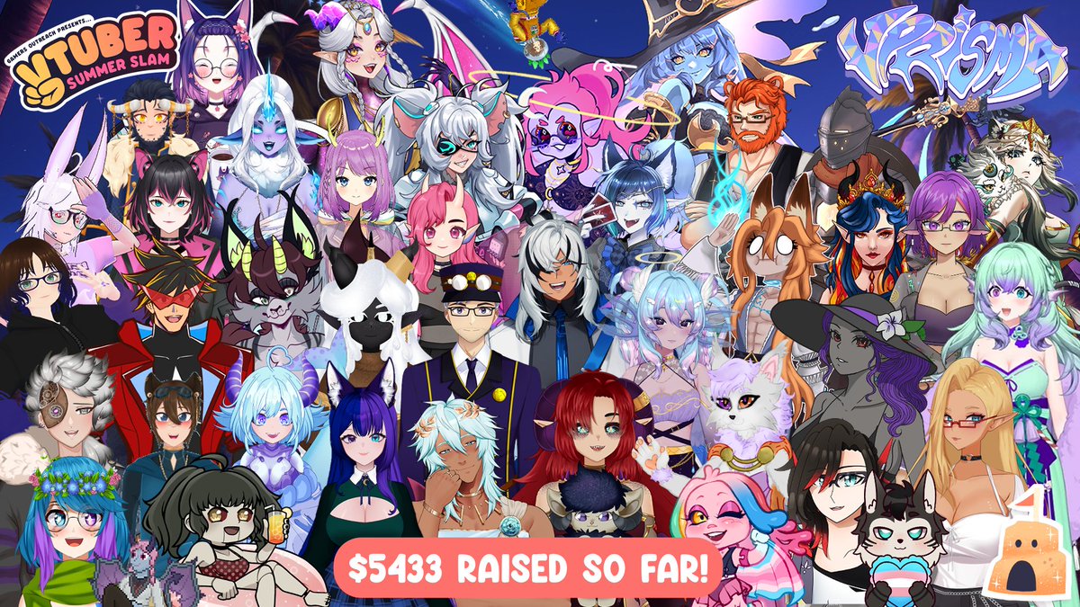 VPrisma_VT's tweet photo. The weekend is over, but Team VPrisma is still going strong for #VTuberSS2026 for @GamersOutreach! We've officially passed 5k and are well on the way to 6k!! https://t.co/sb7QihH5Xx