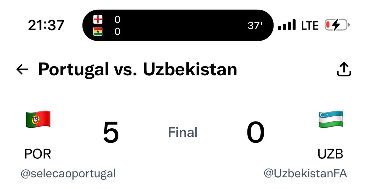 EmekaOghali's tweet photo. Giveaway match reward!!

Portugal vs Uzbekistan 5-0

If I tagged you please dm with your Aza
@LORDCOKE2 https://t.co/2Sxeyd1MAF