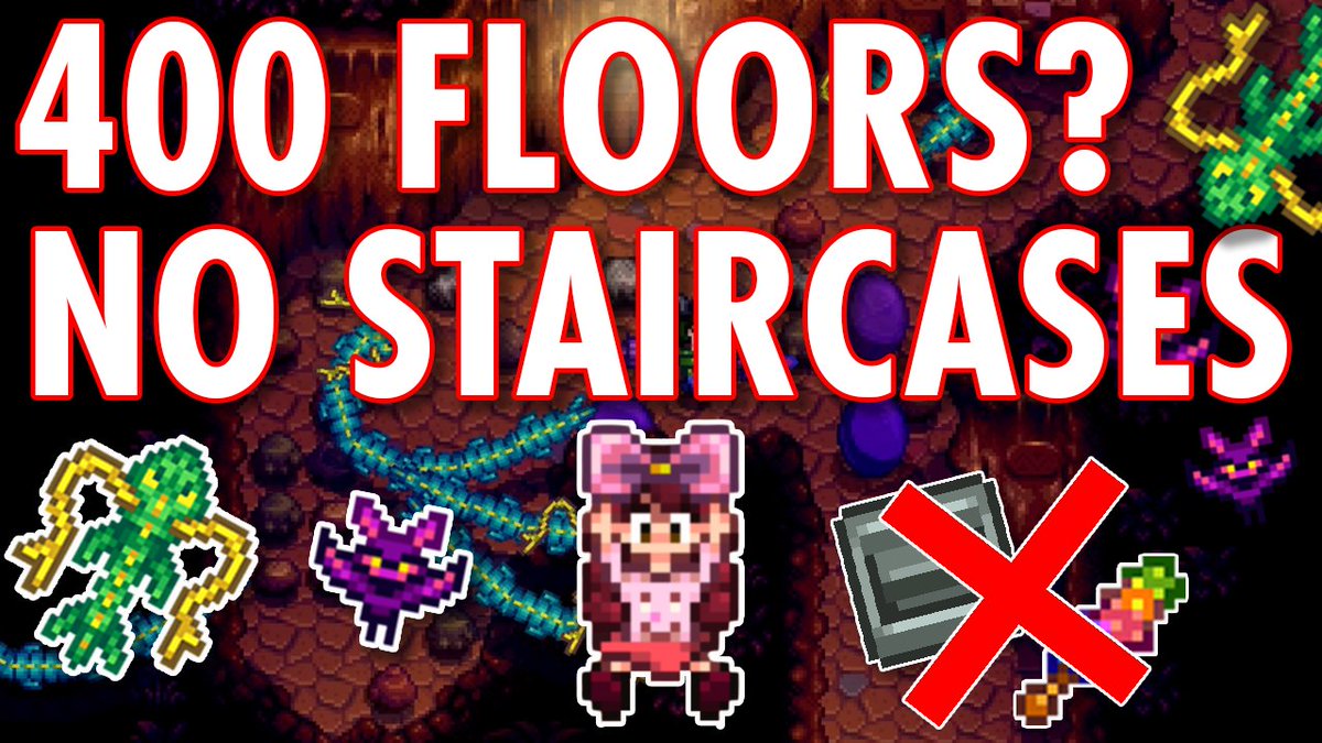 archaeomal's tweet photo. I made it almost 400 floor in the Skull Caverns in Stardew Valley with NO staircases or cheats!! Be sure to go watch the dive! >>

https://t.co/Pm7FZoS7XV https://t.co/CPA8PuEjmh