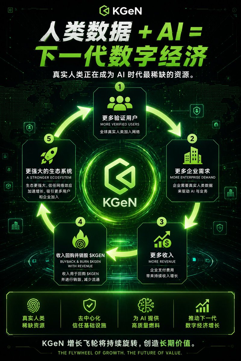 stranger_tce's tweet photo. AI 革命奖励的不仅仅是智能。

更重要的，是真实性（Authenticity）与信任（Trust）。

而这也是我持续关注 @KGeN_CN 的原因。🚀

11/11

#KGeN #KGEN #VeriFi #AI #Web3 #ProofOfHuman #Crypto #DePIN #人工智能 #数字身份 https://t.co/nKmmv4DFG8