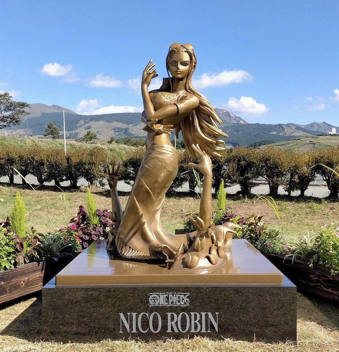 zororobinwife's tweet photo. robin’s statue being surrounded by flowers is such a genius idea 💗 https://t.co/flTlEnmppo