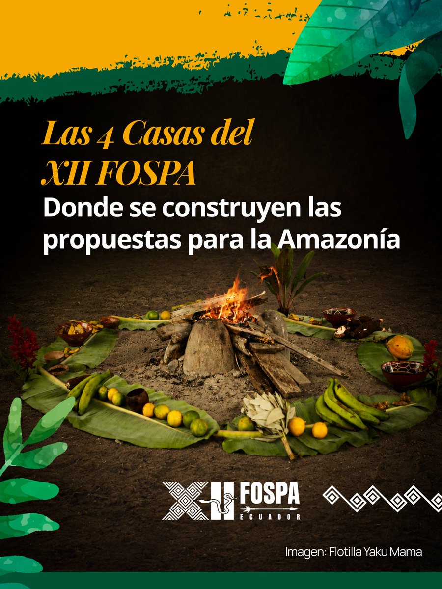 FospaOficial's tweet photo. Las Casas del #FOSPA2026 son espacios donde pueblos, organizaciones y movimientos de la Panamazonía construyen propuestas para la defensa de los territorios y la vida. Conoce las 4 Casas temáticas y súmate al proceso rumbo al XII Foro Social #Panamazónico. https://t.co/0Fu9T5Z5nR