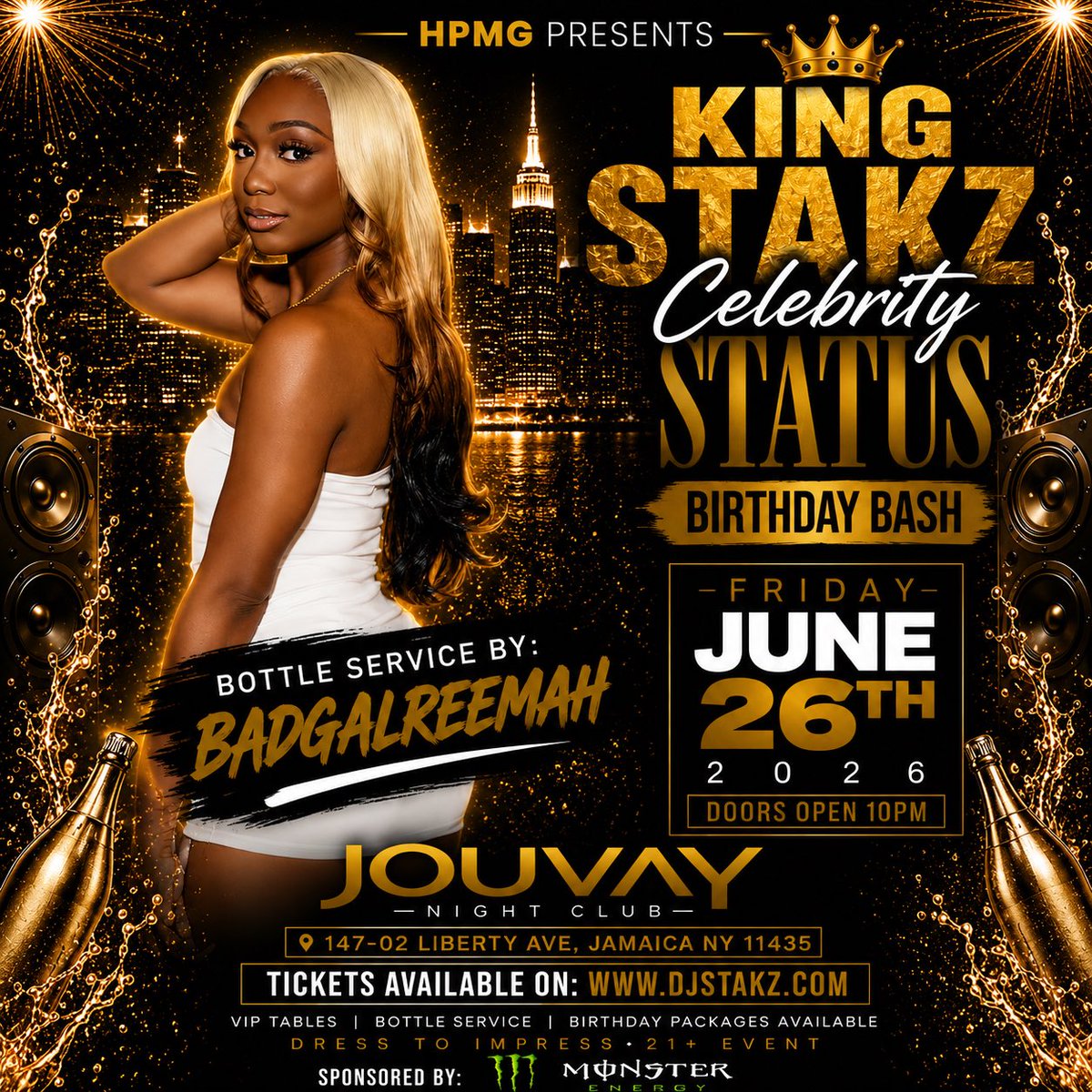 DJSTAKZ's tweet photo. This Fri June 26th, DJ STAKZ official Bday Bash NYC inside of JOUVAY NIGHT CLUB : https://t.co/EdG7PDlKbv https://t.co/R7XT7mFTsH