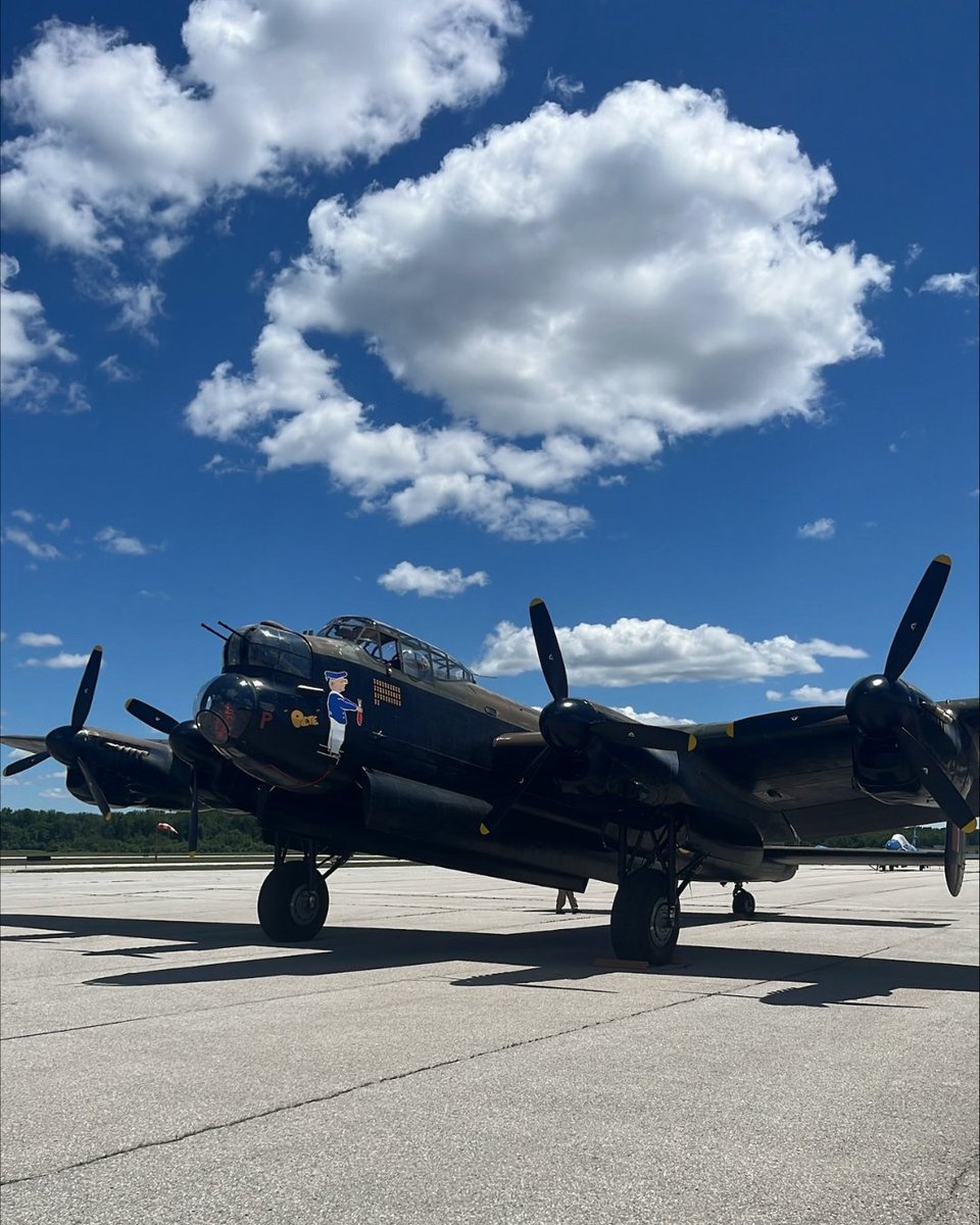 FlyYKF's tweet photo. A little piece of history touched down at #YKF today. The Avro Lancaster Mk.X stopped in at YKF for a quick refueling while out on a flight today.

The historic aircraft, built in 1945, resides at the @CWHM in Hamilton ✈️.

Interested in learning more? https://t.co/CXjwhDDy41 https://t.co/0FoGCqaf6O