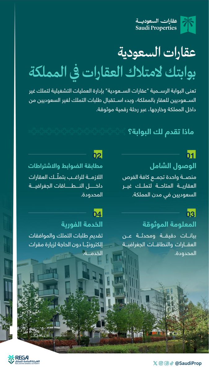AlmayarBitnx's tweet photo. #عقارات_السعودية
#المدينة_المنورة
#ينبع_الصناعية
#مكة_المكرمة
بوابة #عقارات_السعودية الوجهة الرسمية لتملك غير السعوديين للعقارات في المملكة العربية السعودية
 
​🔗 بوابة عقارات السعودية - تملك غير السعوديين  ​رابط منصة عقارات السعودية: [https://t.co/wzAmngxzF8 ](https://t.co/bSxV9v8guY ) 
#القطاع_العقاري
#رؤية_السعودية_2030
#الوساطة_العقارية
#تملك_الأجانب_للعقار