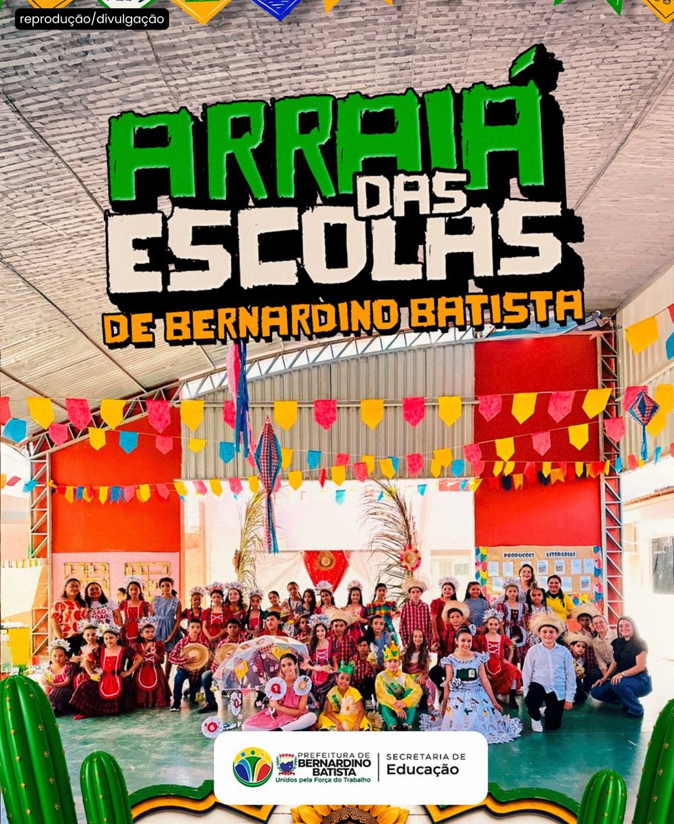 PortalClick83's tweet photo. Bernardino Batista celebra raízes nordestinas com festival junino na rede municipal de ensino > ACESSE: https://t.co/YGmfF2e87Z https://t.co/4dwvxAxeaf