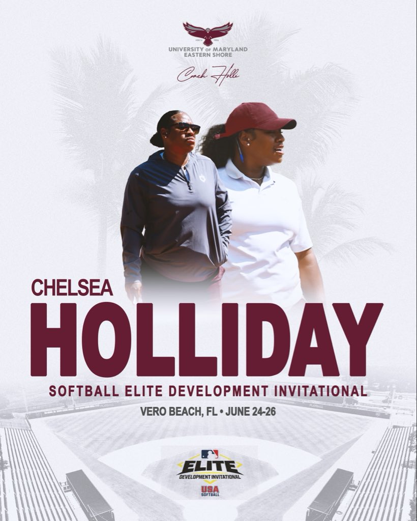UMESHawksSB's tweet photo. 🥎 𝘾𝙊𝘼𝘾𝙃 𝙃𝙊𝙇𝙇𝙄 𝘼𝙏 𝙏𝙃𝙀 𝙀𝙇𝙄𝙏𝙀 𝘿𝙀𝙑𝙀𝙇𝙊𝙋𝙈𝙀𝙉𝙏 𝙄𝙉𝙑𝙄𝙏𝘼𝙏𝙄𝙊𝙉𝘼𝙇 🥎

Coach Holli will represent UMES softball at the Elite Development Invitational!

#HawkPride | #SoarAboveandBeyond | #HBCUMade https://t.co/ckMRWdRkyr