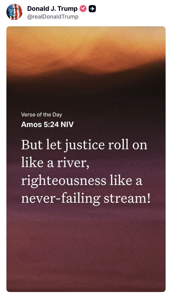 KarluskaP's tweet photo. Let justice roll on like a river https://t.co/PgFGuD1Ojl