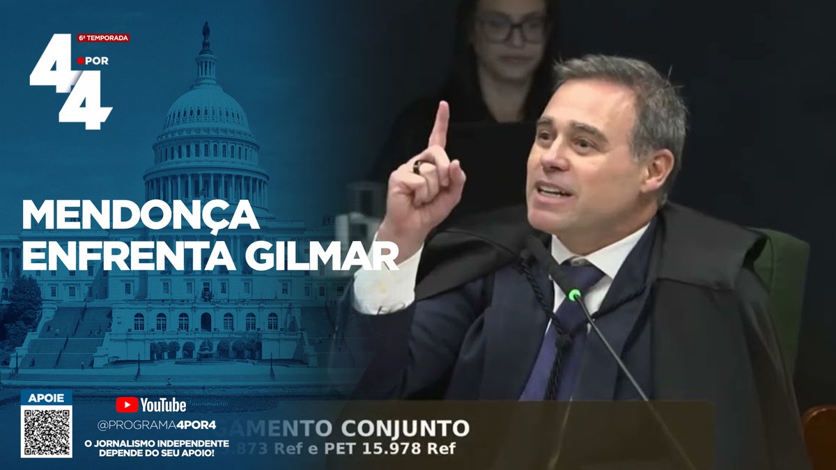 programa4por4's tweet photo. André Mendonça peita Gilmar e reafirma que Caso Master não acaba em pizza
https://t.co/unJQiyf3EX
Compartilhe!
#programa4por4 #jornalismoindependente https://t.co/8VRGyFrmKt