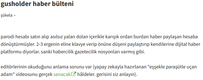 Aspava355's tweet photo. @gusholderhaber Hesabın ekşideki yorumlarından biri. 😂 https://t.co/KcGkAOPi3w