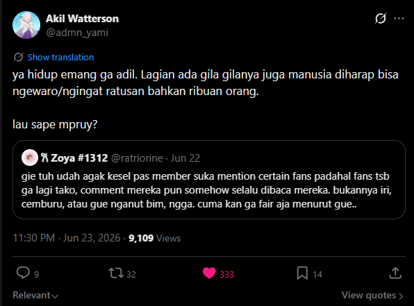 SagaraDews's tweet photo. a bit oot tp masih agak relevant, pas semalem stream member ijo kan dia nyuruh viewers buat nyari satu nama akun yg berhasil nebak judul lagu yg bakal dia cover.

nah itu, w langsung ngedeketin mata ke hp dan bener nyariin satu akun itu dengan keadaan live chat yg deras wkwkw https://t.co/QZDr9xp5UO