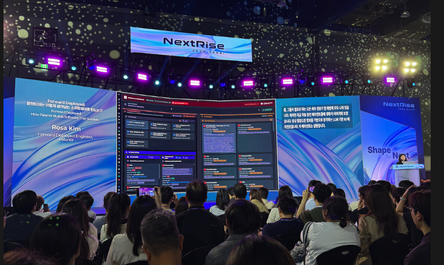 DeepValue47's tweet photo. Palantir $PLTR  was at Nextrise in Korea!

"Build forward-deployed software that still works two years after you've left the client."

'Two days inside one massive COEX hall, and Korea's startup ecosystem ranging from energy to big data turned out bigger, more international, and stacked with far more serious players than I expected going in.'

Nextrise is the largest single venture and startup event in Korea. Venture and startup entrepreneurs, accelerators, venture capitalists, industry leaders, people in the ecosystem form meaningful networks, share insights. It is a venue for a start-up festival that showcases disruptive innovation.  NextRise is a focal point for connections within the venture and startup ecosystem, aiming the acceleration and creation of synergy.