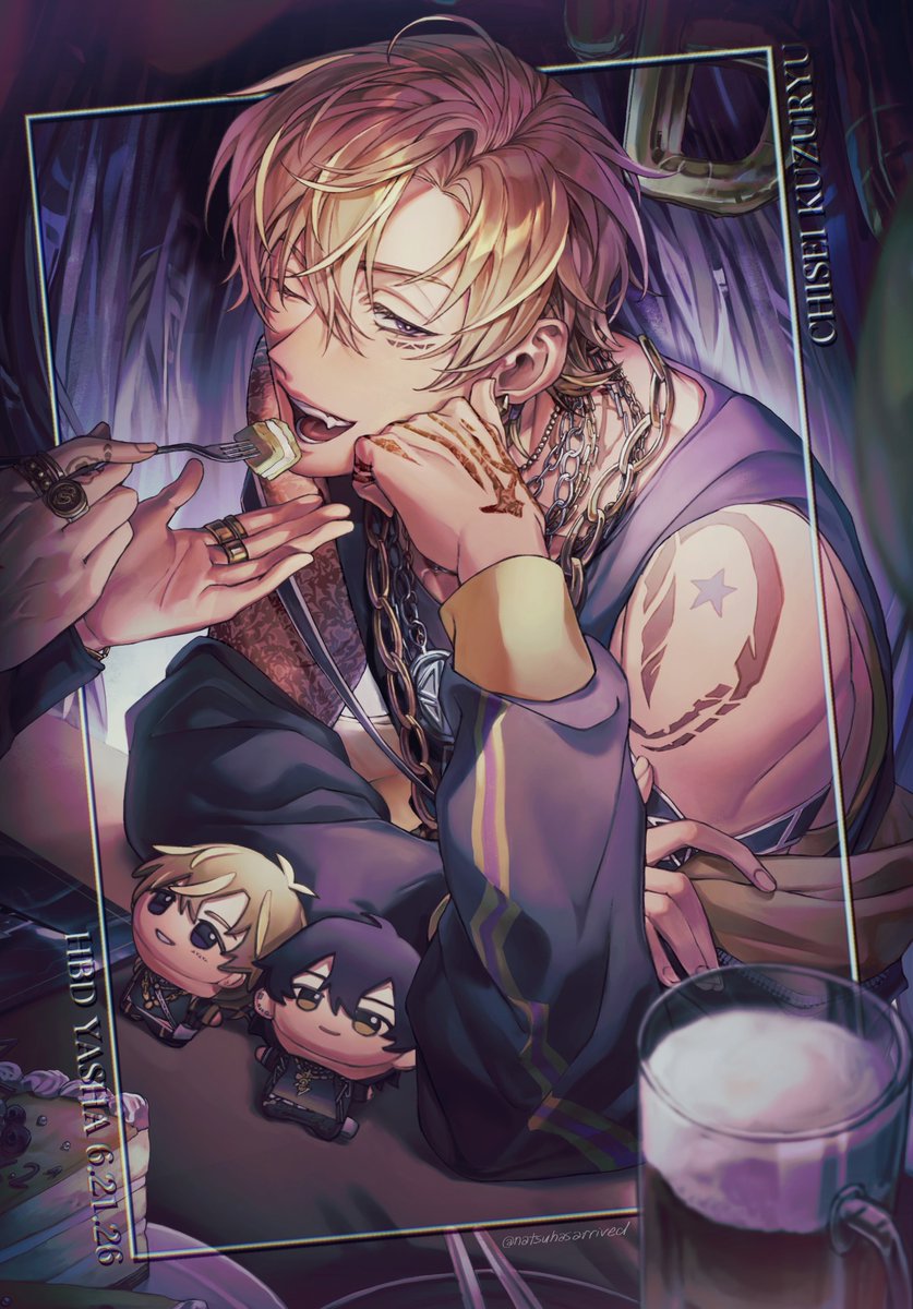 natsuhasarrived's tweet photo. happy VERY belated birthday chisei!!!! 🐉⚡️ 

#九頭竜智生誕生祭2026 #パラライ https://t.co/KdOscS4Uwj