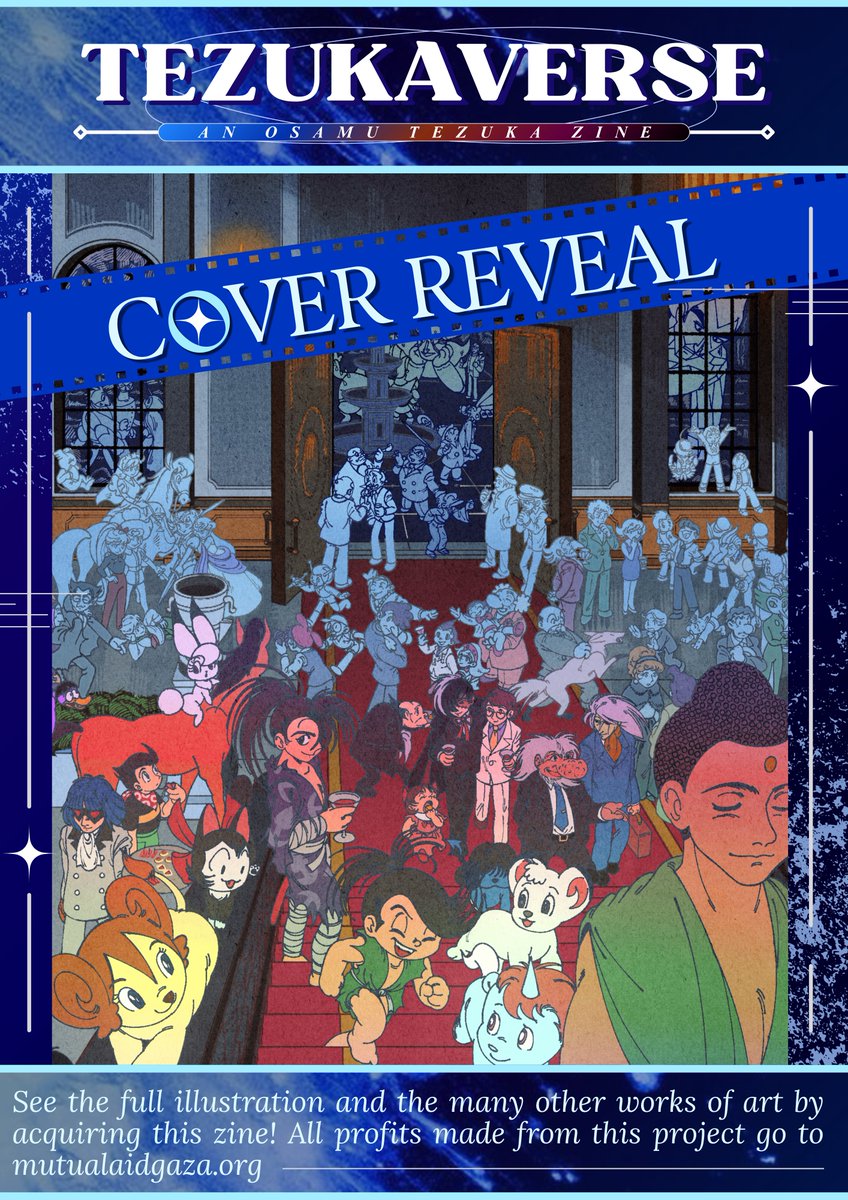 tezukaversezine's tweet photo. ✨We'd like to reveal the finished cover at last! ✨

This work was a collaboration between Herwoahno and @ver8370 . The full spread is incredibly detailed, and features 90+ Tezuka Star System characters.

⭐Preorders open now (2 more weeks!)
https://t.co/T8opx87Wwm https://t.co/dmN6YAbo6v