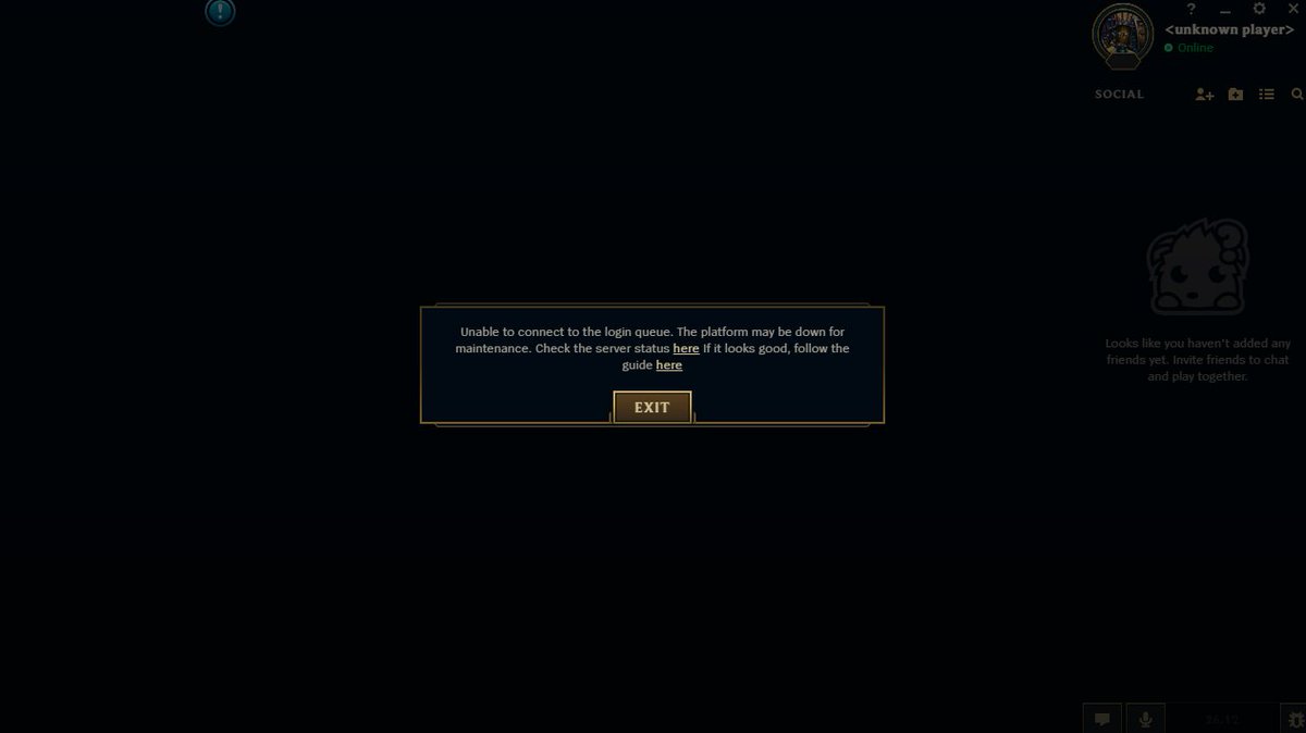 Kununnn's tweet photo. Who wants to play league once the servers are actually working for once https://t.co/TPI2gj1Auz