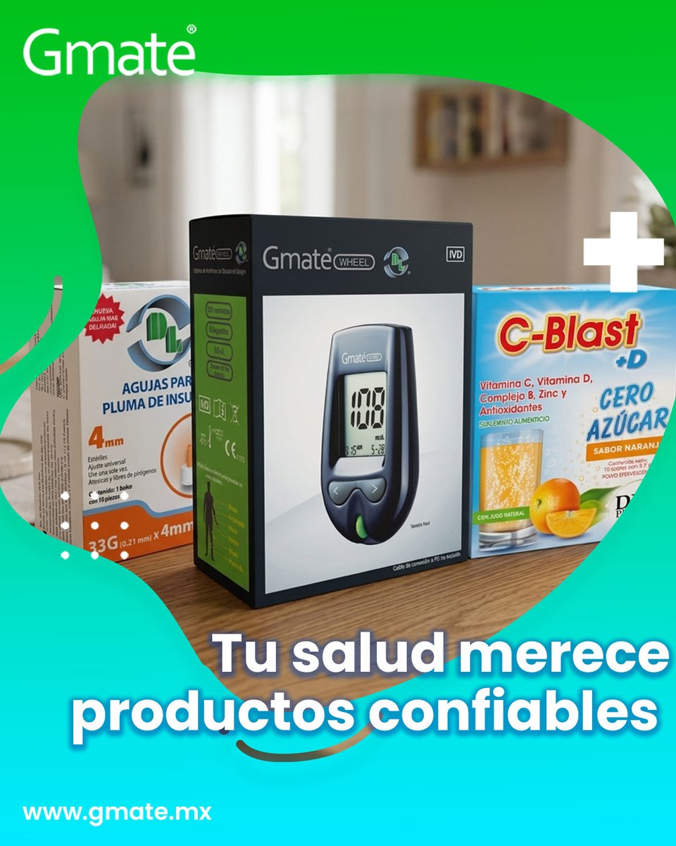 GmateMx's tweet photo. Los productos Gmate cuentan con registro sanitario ante la SSA y son distribuidos en México por Corporativo DL, con años de experiencia en el cuidado de la diabetes.
Calidad y respaldo en cada medición.

👉Haz tu pedido en https://t.co/LEMj8mgllu

#Gmate #Confianza #Diabetes https://t.co/73YhSE5Q7U