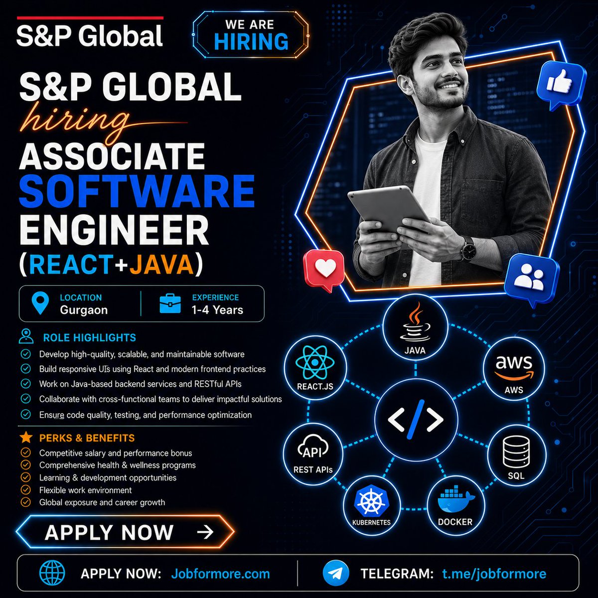 jobformore's tweet photo. 🚀 Associate Software Engineer @ S&P Global
📍 Gurgaon | 1-4 yrs
🎓 BS/MS in Computer Science
🔧 Java, React.js, AWS, SQL, REST APIs, Docker, Kubernetes
#Jobformore #SPGlobal #SoftwareEngineer #Hiring #TechJobs
Apply: https://t.co/nTl8kxXRkQ https://t.co/CPmcy1f7Lm