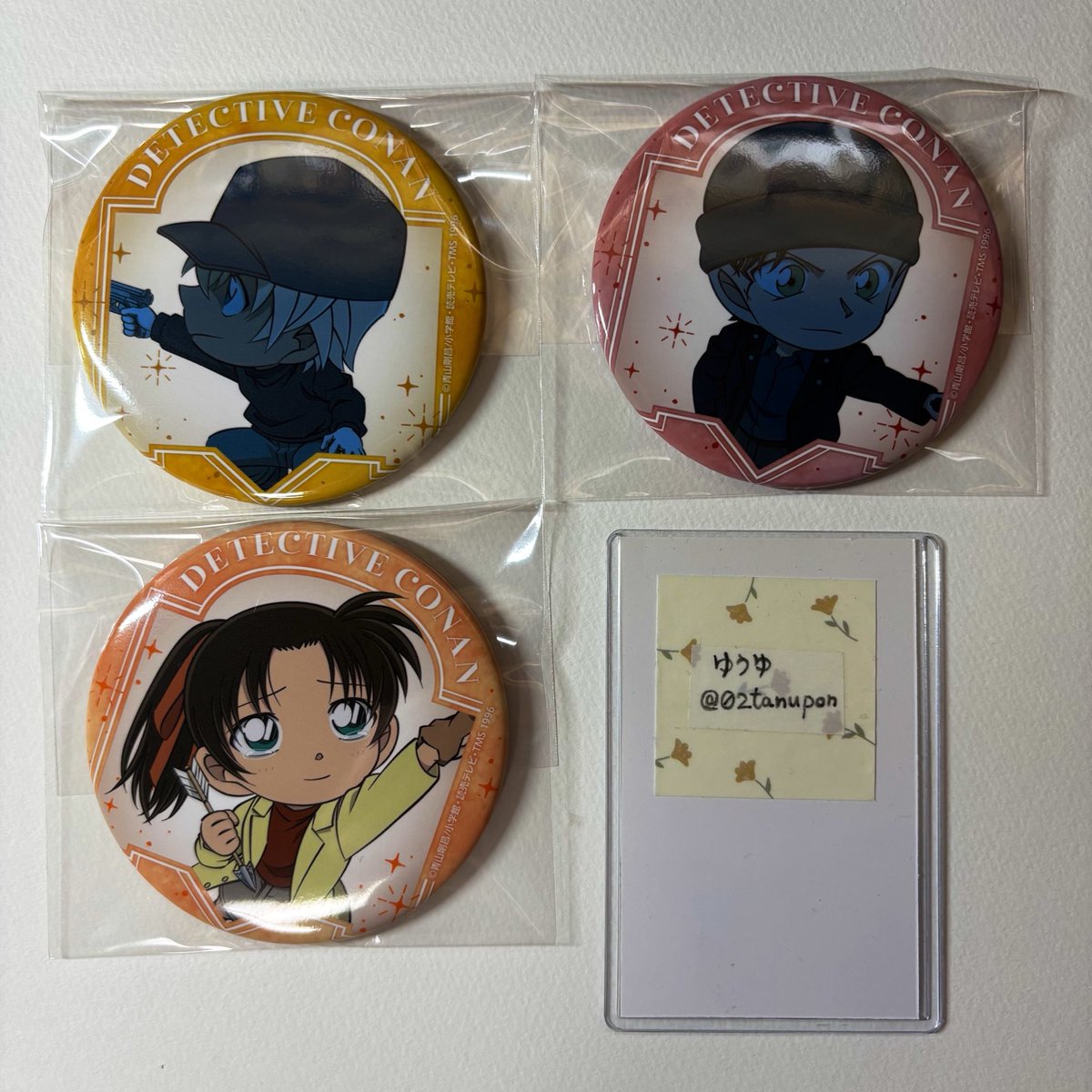 02tanupon's tweet photo. 【交換】名探偵コナン ブラインドデフォルメBIG缶バッジ アニコナ展 缶バッジ

譲：和葉 安室 赤井

求：同種コナン 灰原 決まり次第 平次

郵送交換、纏めての方優先
お気軽にお声がけ下さい🍀 https://t.co/dtWK9UQ6lR