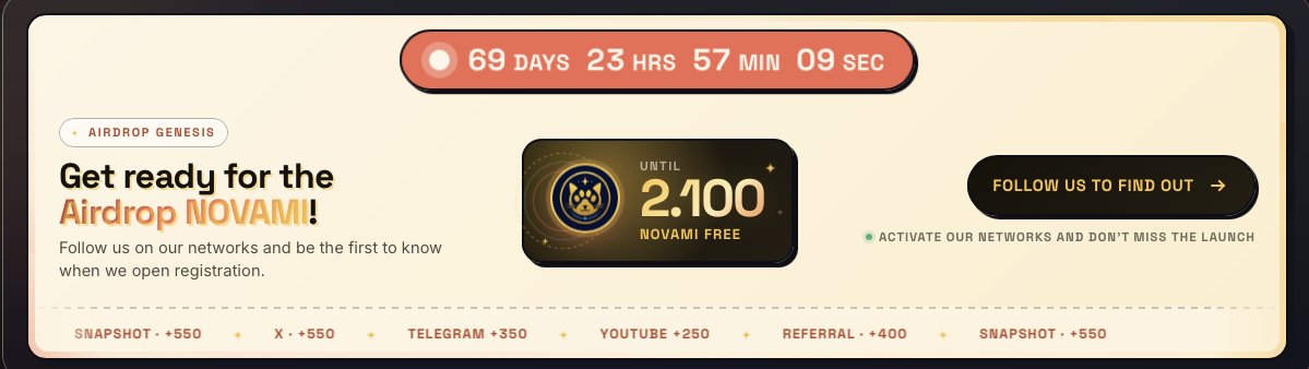 NovaMichis's tweet photo. The date is set.

The NOVAMI Airdrop countdown has officially begun.

Nova Michis is building something bigger than a token: gaming, community, digital collectibles, ecommerce, and real social impact.

Follow us. Stay alert. The next chapter is coming.

#NovaMichis #NOVAMI #Airdrop #CryptoCommunity #Solana