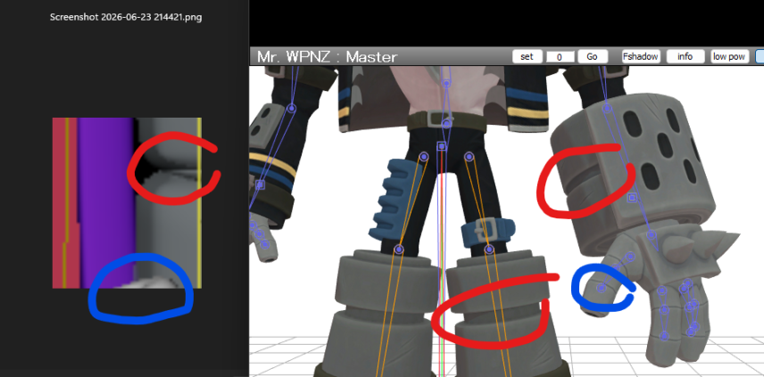 Edgy_Cupcake_'s tweet photo. Andy sent this vague picture in the ZAM server and said she was rigging a character... I know I'm probably coping here but could it be WPNZ???
#CallingAllVillains #MrWPNZ https://t.co/AUMy9SYpfF