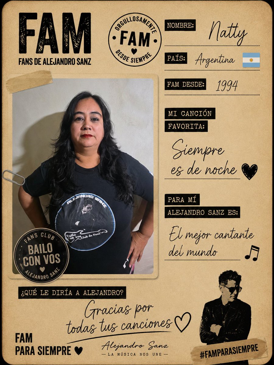 bailoconvosok's tweet photo. 24 de Junio #DíaDelFamSanzero
Porque somos uno... Tu tribu, tu manada, tu familia ❤️
#LoNuestroNoTieneExplicación #Fams #SomosFams #BailoConVos #OficialFams #AlejandroSanz
@AlejandroSanz https://t.co/bw7ukJ8pYT