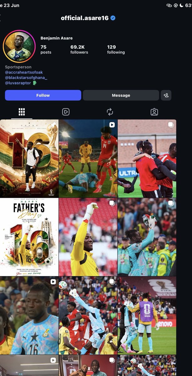 GoldenPray3's tweet photo. Incase Ghana's goalkeeper Instagram page pops up on your page, retweet for him. Operation 10Million followers.. https://t.co/6XME9pe9pH