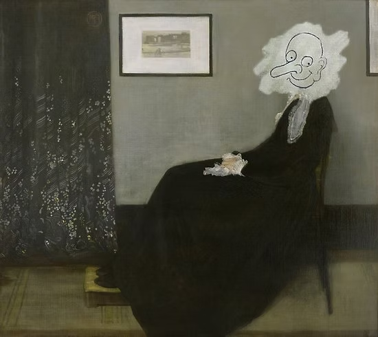 AndrewPuchle's tweet photo. @BloombergTV No. It's like Mr. Bean's Whistler's Mother.  A bad copy of a facsimile of a stolen data that approximates poorly. https://t.co/AKqJBuoL3L