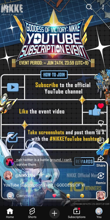 Nwapser's tweet photo. @NIKKE_en #NIKKEYouTube https://t.co/ZaXorNefXn