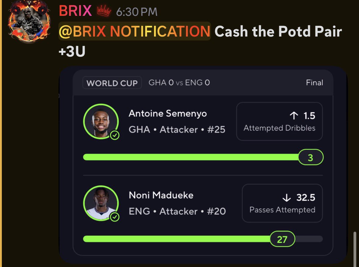 EdgeValleyX's tweet photo. AAAANNDDDD WE’RE BACK📢

CASH the POTD + PAIR dropped exclusively in our discord 🥂

Current streak: 9-4

Stop missing the pairs, link in bio⚽️ https://t.co/qiRdRwPMqP