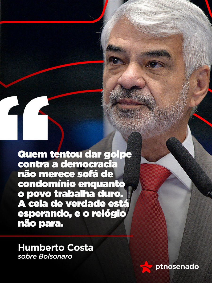 PTnoSenado's tweet photo. TIC TAC, BOLSONARO! Lugar de chefe de organização criminosa armada condenado é na prisão. https://t.co/YzAC21PdAZ