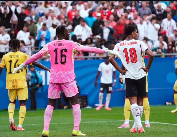 PanAfricanTv's tweet photo. The battle is over, but the pride remains!

Ghana held England to a hard-fought 0-0 draw, and some Black Stars gave everything for the badge. 

Who was your Player of the Match for Ghana?

One nation. One team. One pride. 🇬🇭

#BlackStars #Ghana #WorldCup2026 #patv https://t.co/KI52jpWsnf