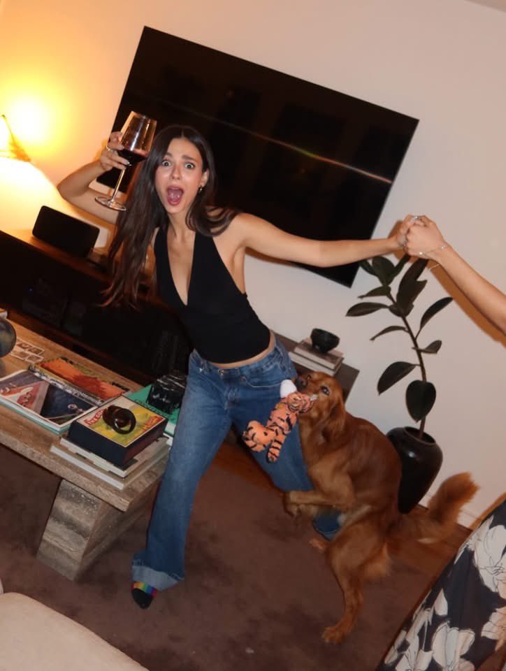 VictoriaJustice's tweet photo. June thus far 🥰 
Doggies & humping & music & angels & pasta & owls & dance parties & karaoke & friendshippp 💫🙏🏼🪽🍷🦉🎶🪩🎤🕺🏻🫦🪄✨

Also, RIP Oliver Tree. 🥺 
Life is so short & tomorrow is not promised. Make the most of every day & tell the people you love how much you love them!!! ❤️