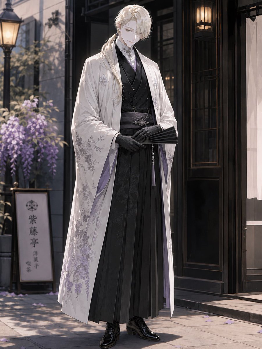Elegant Pastry Shop Kimono Man