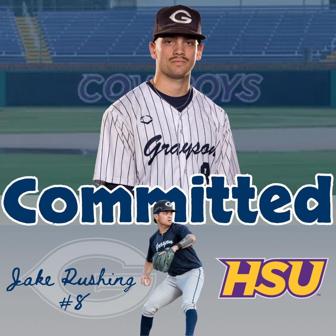 GraysonBaseball's tweet photo. Shoutout to Jake Rushing on his commitment to Hardin-Simmons University! 

Looking forward to watching you do BIG things at the next level! #GWAY 

@CalHernandez1 
@T_Hanson4 
@FlanaganConnor_ https://t.co/XqkkSFhjab