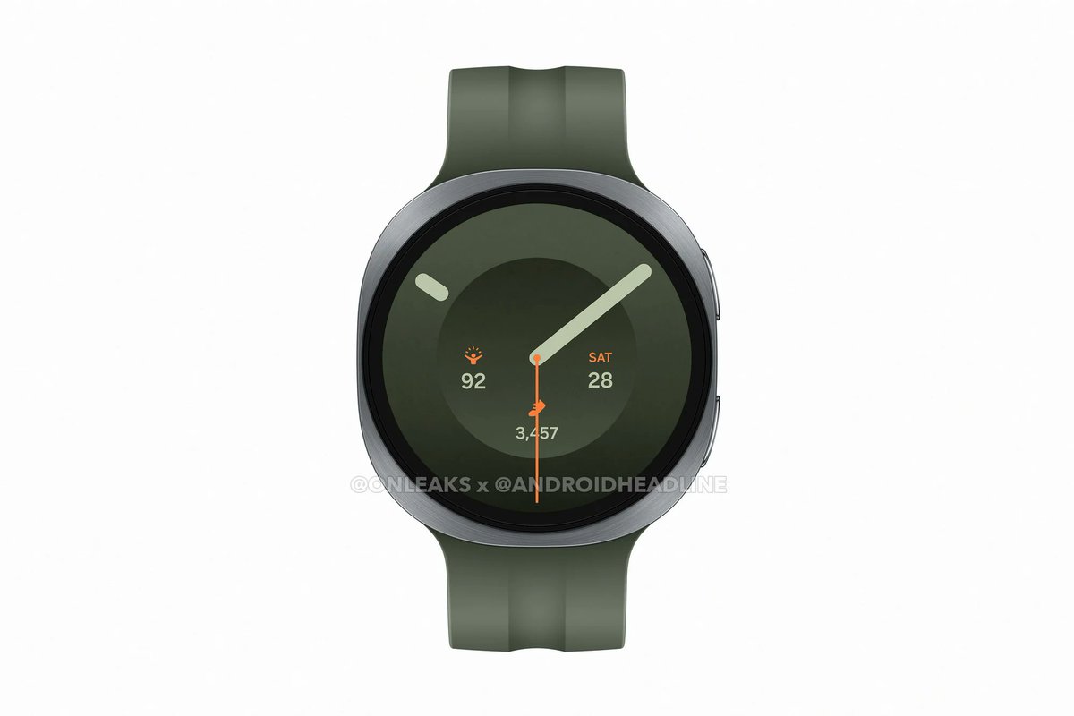 UniverseIce's tweet photo. Galaxy Watch 9 official rendering leak
Source：Android Headlines https://t.co/vhYUMdp2Q2