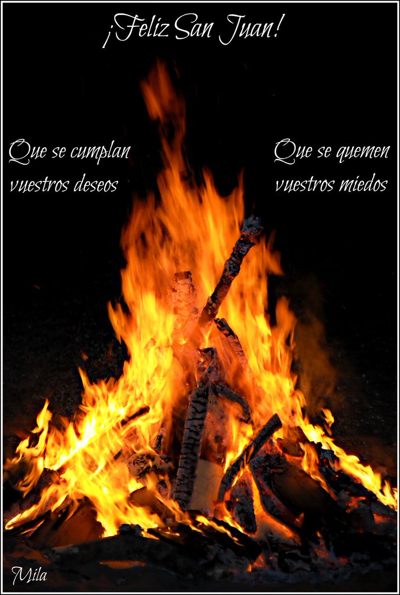 Silvestrica11's tweet photo. Hoy ya #24Jun celebramos la noche más corta del año pero la más MÁGICA de todas en donde todas aquellas cosas malas y negativas que se nos han presentado en la vida la quemaremos con el fuego  para dar paso a nuevos sueños, proyectos, deseos etc #FelizNocheDeSanJuan https://t.co/kyvgwsxfoB