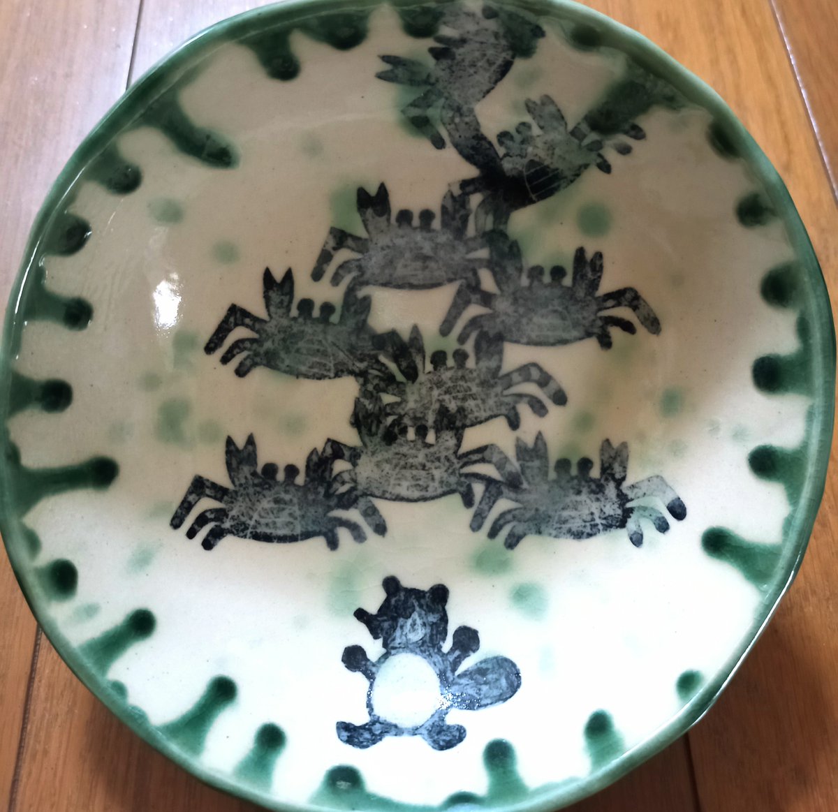 pow_on's tweet photo. われ泣き濡れて蟹と戯れる
タヌー

#和紙染め
#陶芸 
#ceramics 
#keikomiyata
#ミヤタケイコ https://t.co/KsPv0QkLLi
