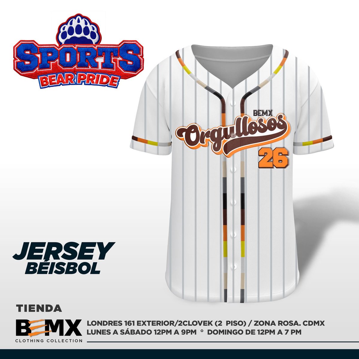 BearMex_'s tweet photo. Ya esta en tienda nuestra colección
BEAR PRIDE SPORTS 🐻

📍 Londres 161 
Tienda ”2CLOVEK" - Piso 2
Zona Rosa, Ciudad de México 
Lunes a Domingo de 11am a 7pm https://t.co/icgX3DYxwh
