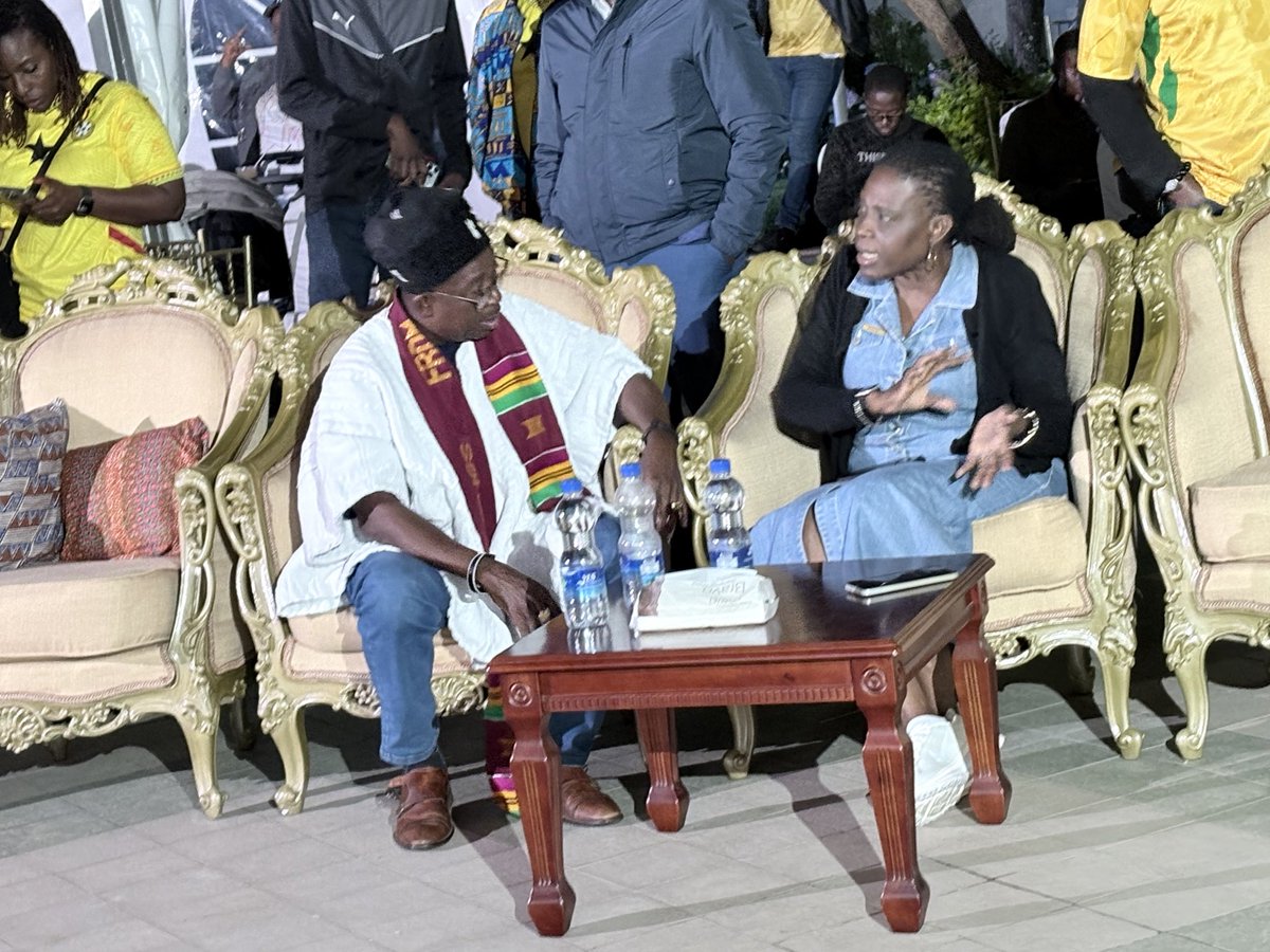 AU_HHS's tweet photo. A wonderful evening with the Ghanaian community as H.E @amma_twumamoah joined H.E McArios A. Akanbong, @GhanainEthiopia Ambassador, for a watch party of the 🇬🇭 vs.🏴󠁧󠁢󠁥󠁮󠁧󠁿World Cup match, following the Ambassador’s successful presentation of credentials to the President of Ethiopia🇪🇹. https://t.co/d2nvJYbYN1