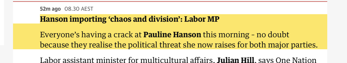eatatjoe2's tweet photo. Maybe @GuardianAus mostly Labor politicians are having a crack at Pauline Hanson because media is not doing its job sufficiently by examining the rubbish she's trying to sell. 
Who has #factchecked her speech for NPC like Tracy did below? #auspol https://t.co/vnBMGi0VKp