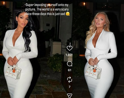 lipstickalley's tweet photo. Former #RHOP housewife Mia Thornton is accused of superimposing her head  on model Sophie Oneill's body in a now deleted Instagram post  https://t.co/4sSG1DBPzz https://t.co/4vqRdfszgC