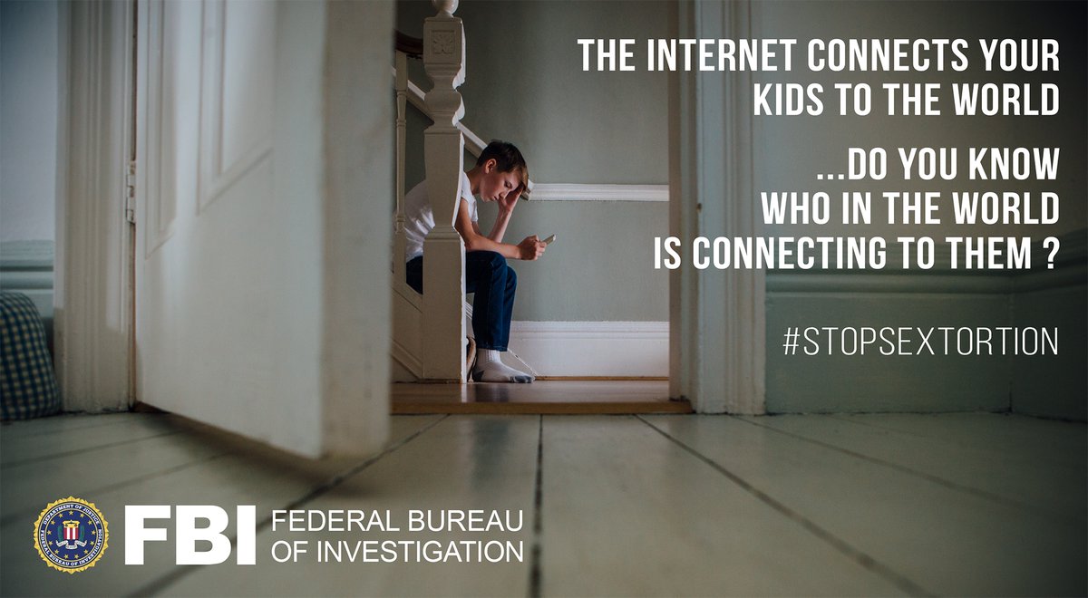 FBIPhiladelphia's tweet photo. Sextortion can start on any site, app, messaging platform, or game where people meet and communicate. 

Learn more about how this crime works, what to look for, and what to do if you're a victim.
https://t.co/8kLdxgRyL0 https://t.co/h73CPZzk5L