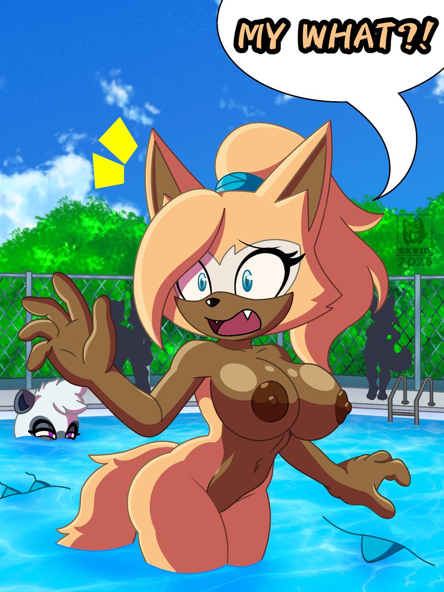 HSkwid's tweet photo. "Whisper's Summer Surprise"

Summer's here and it's time to keep cool! What better way to spend the day then at the pool with friends? 😁

Though this day will certainly be one to remember, unfortunately for Whisper. 

#sonic #whisperthewolf #tanglethelemur #rule34 #furry #nsfw https://t.co/unrLR9F8s9