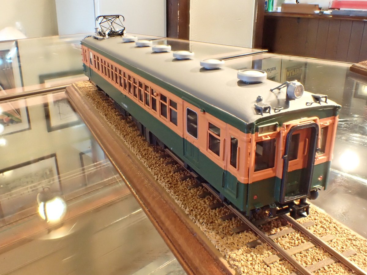 FabTrains's tweet photo. Xの存在を忘れていてスミマセン🙇‍♂️
完成品を作った湘南色時代の飯田線クモハ42/クハ47 100/サハ48　#1_87HO https://t.co/3gPxygUUUD