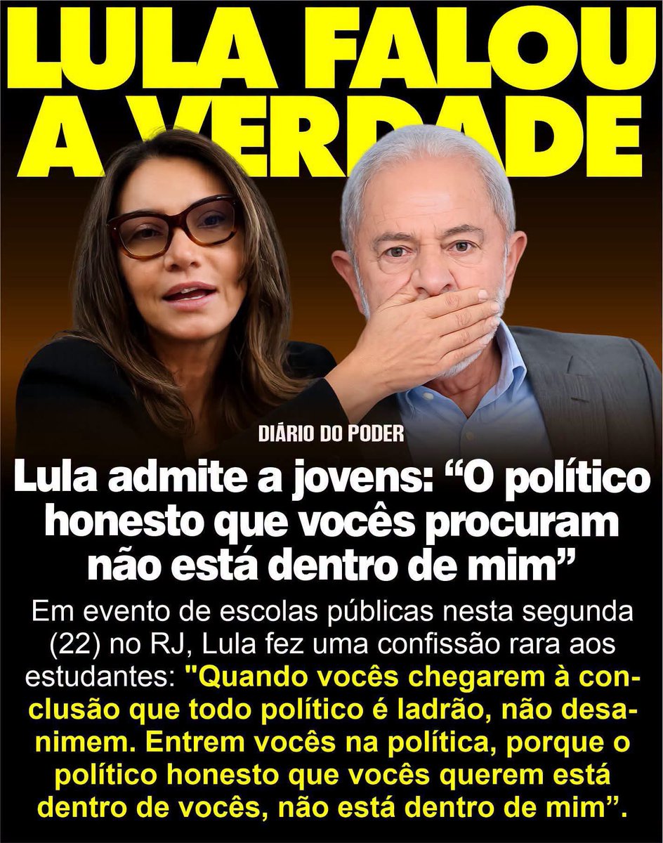 SueliRizzi3's tweet photo. Eu não sou um político honesto 👍🏻 https://t.co/PjXAwbln8B