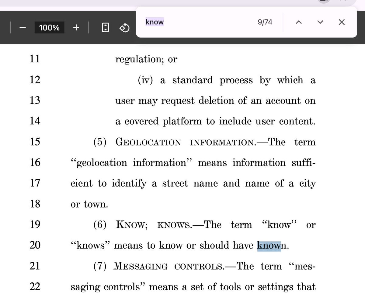 FreeSpeech_AI's tweet photo. Many of the KIDS Act’s provisions apply only when a platform “knows” a user is a child or teen. That raises the obvious question: how are platforms supposed to know who is a minor without some form of age assurance?

After years of political and regulatory pressure, that question is already being answered. Social media platforms and AI companies have begun rolling out age-assurance systems, including age/identity verification.

That's the bill’s central tension. While it largely disclaims age-verification mandates, it expands legal obligations tied to age across social media, gaming, and AI chatbots. The more obligations depend on age, the greater the pressure on platforms to determine it.

The exception is the SCREEN Act, which explicitly requires covered adult-content sites to verify users’ ages before granting access. It doesn't require government-issued IDs, but neither the SCREEN Act nor the broader KIDS Act prevents platforms from using them. Companies remain free to choose age-assurance methods that rely on government IDs, biometrics, account data, estimation, or inference.

Whether these systems rely on account data, facial scans, or driver's licenses, they require platforms to collect or analyze more information about users.

Any of these approaches risk eroding online anonymity and chill speech or access to information.

At its core, the KIDS Act reflects a broader shift in online regulation. The question for lawmakers is no longer simply how minors should be treated online, but what information platforms will need to determine everyone's age.

As important as that is for 100% of America, what people will ultimately be expected to provide in order to prove their age is largely left unanswered here.