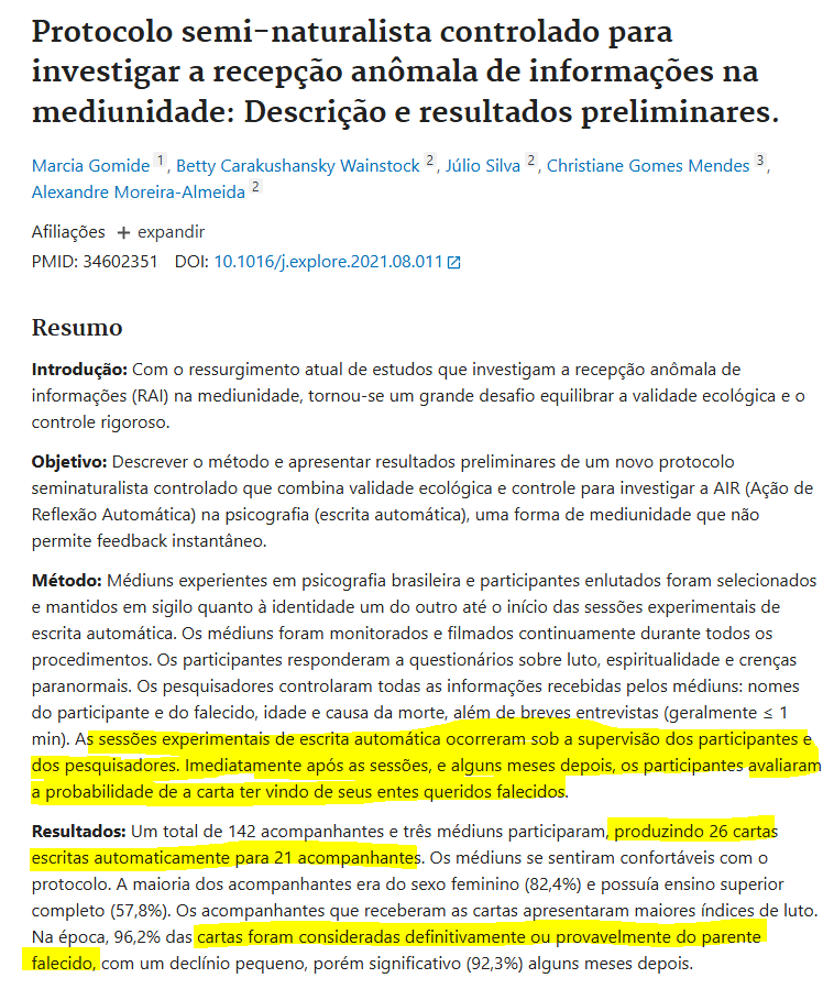 flaviorjardim's tweet photo. @corolho666 @Emmit5577 @izzynobre O fenômeno da psicografia é relativamente comum. Sempre me perguntei porque a ciência nunca se interessou em fazer uma pesquisa mais aprofundada, mas encontrei alguns estudos recentes sobre o tema. 

Os mais interessantes foram esses:

https://t.co/EiNvciIU7m https://t.co/DrwCXtQq7B