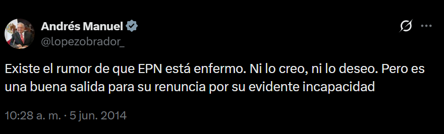 michaelorfeo's tweet photo. @monerohernandez Es bien chistoso que esta indignación venga de quienes durante años acusaron falsamente a Felipe Calderón de alcohólico y a Peña Nieto de tener cáncer. 

Chúpenla. El que a hierro mata, no puede morir a sombrerazos. https://t.co/T9dhY96RRF
